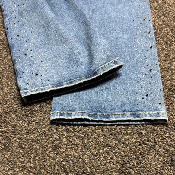 Lane Bryant Mid Rise Signature Fit Straight 18 Jeans Plus 18W Like New Bling - Picture 2 of 10